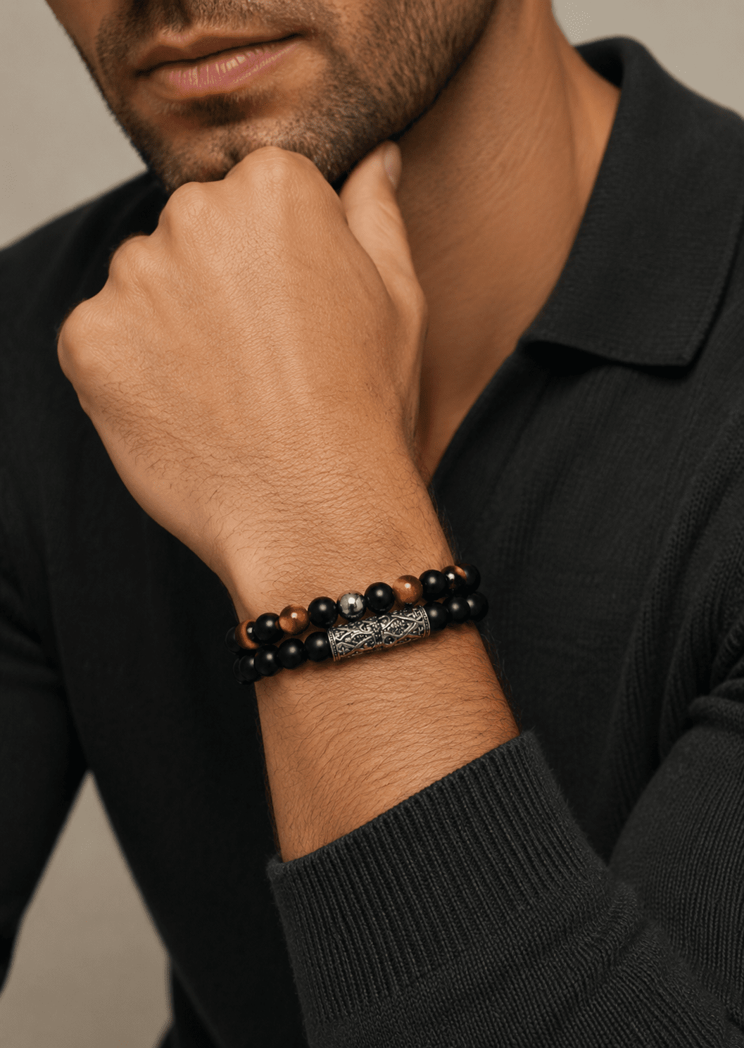Bracelet perlé Titan Aspect