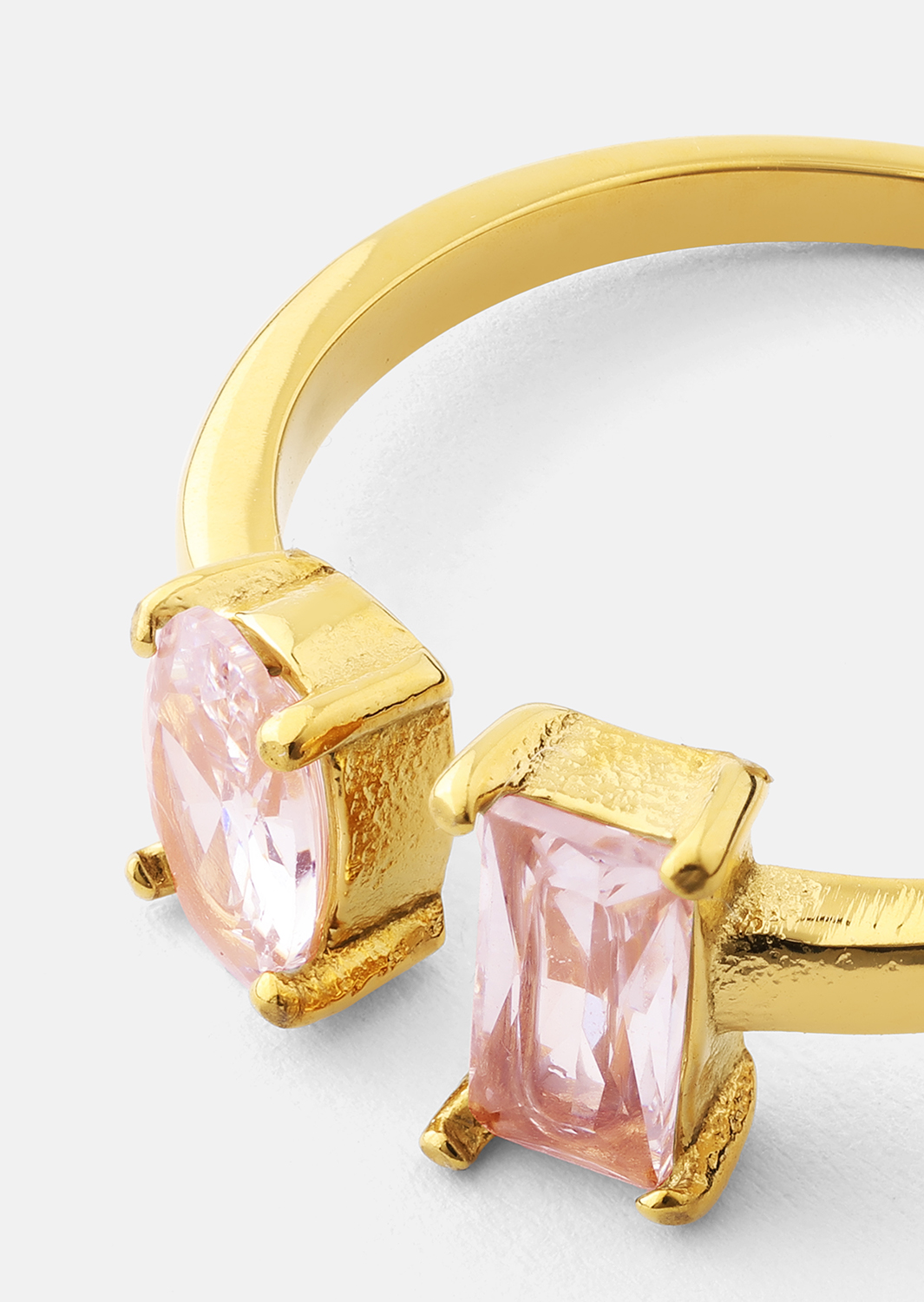 Bague Rosé Duo - 18k Plaquée or