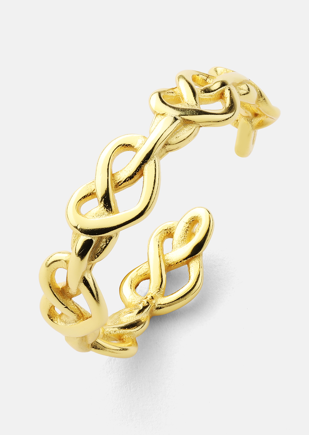 Bague Heart Link - 18k Plaquée or