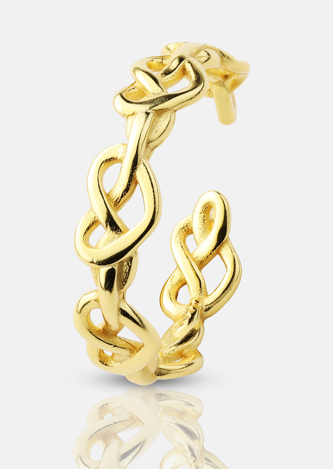 Bague Heart Link - 18k Plaquée or