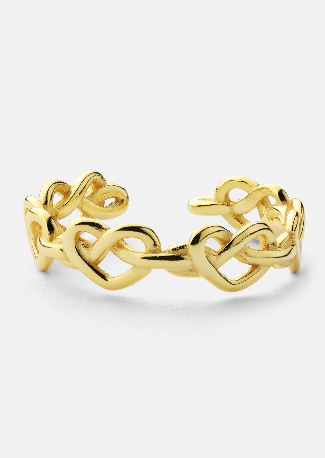 Bague Heart Link - 18k Plaquée or