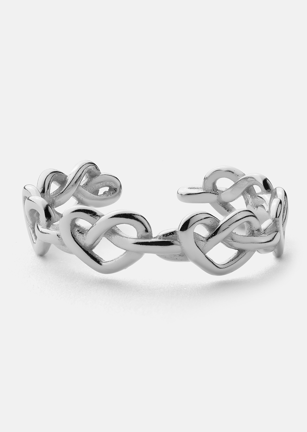 Bague Heart Link - Plaquée argent