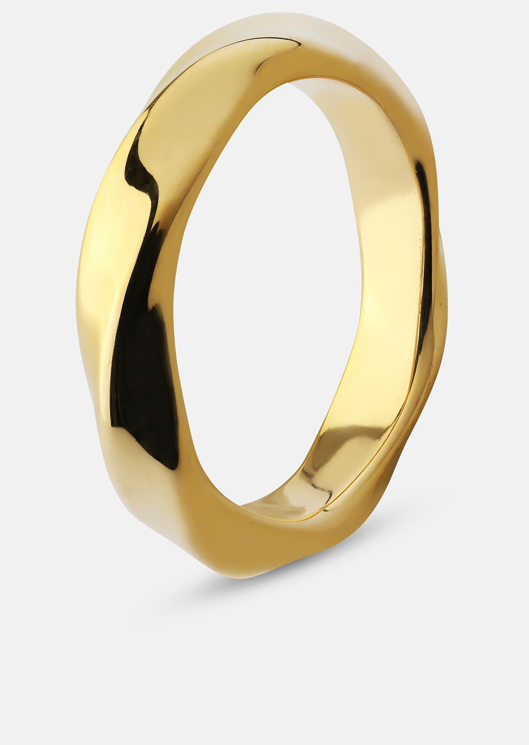 Bague Swirl - Plaqué or 18k