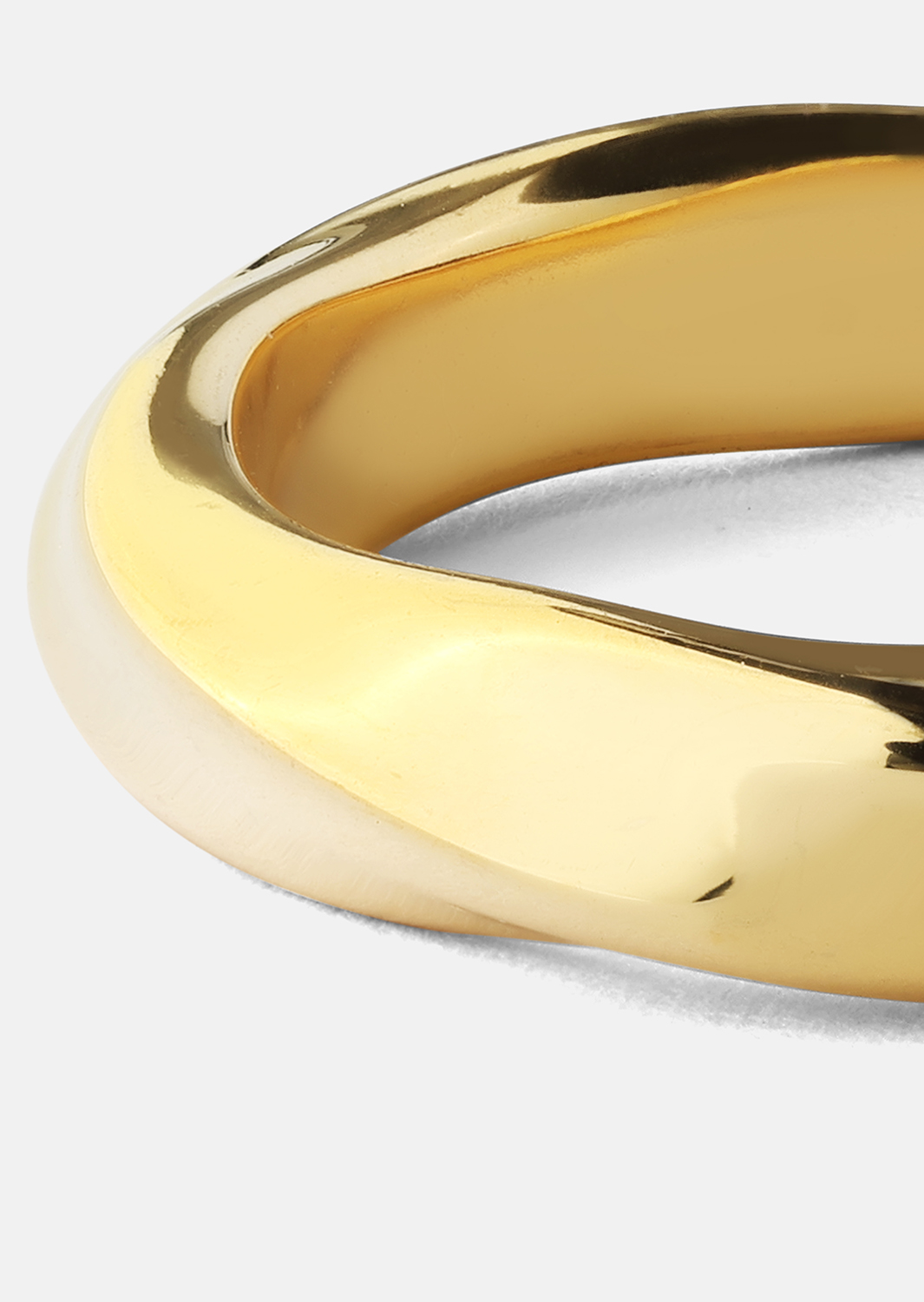 Bague Swirl - Plaqué or 18k