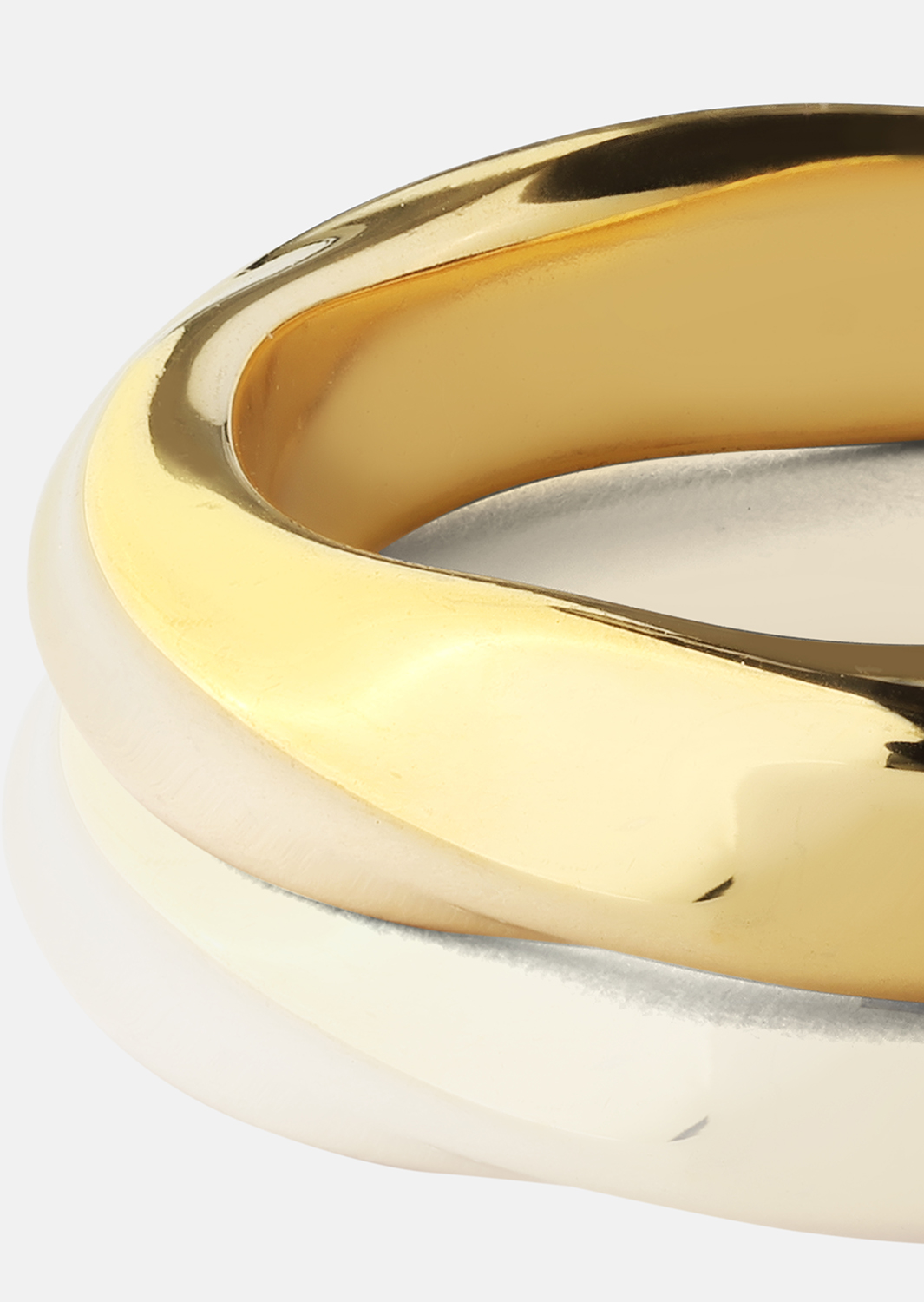 Bague Swirl - Plaqué or 18k