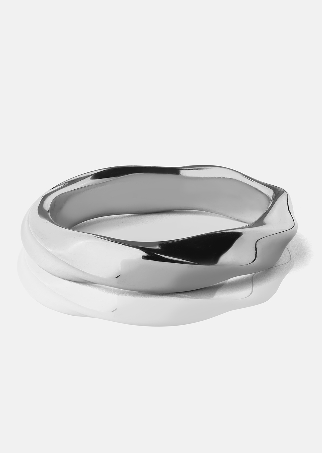 Bague Swirl - Plaquée argent