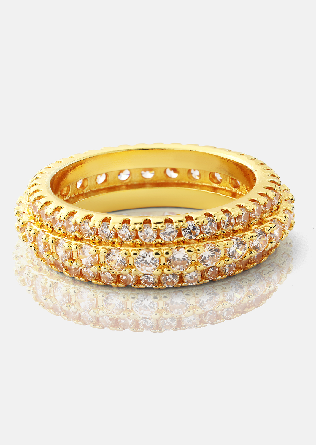 Bague Crystal Shimmer - Plaqué or 18k