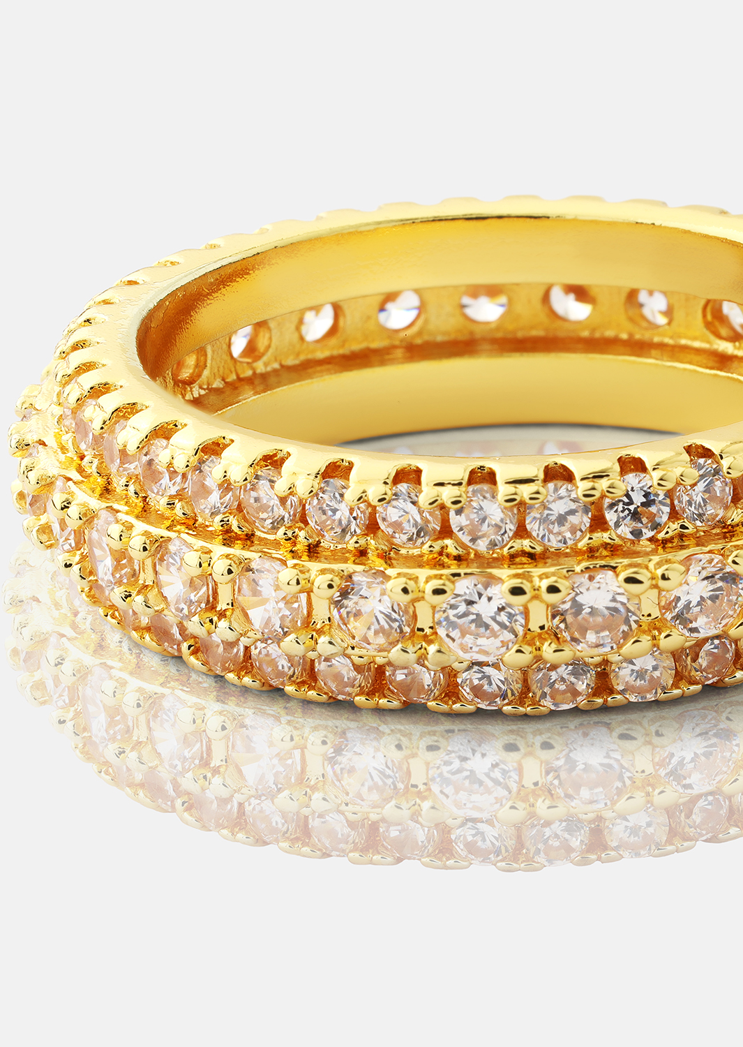 Bague Crystal Shimmer - Plaqué or 18k