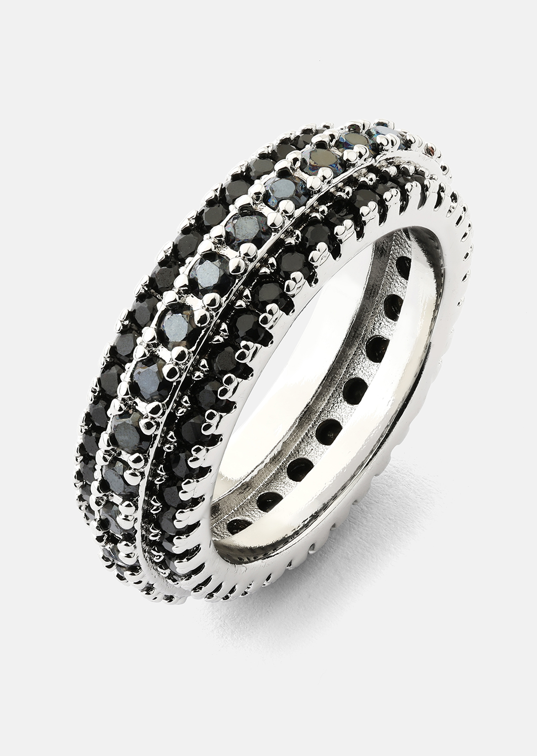 Bague Dark Crystal Shimmer - Plaquée argent