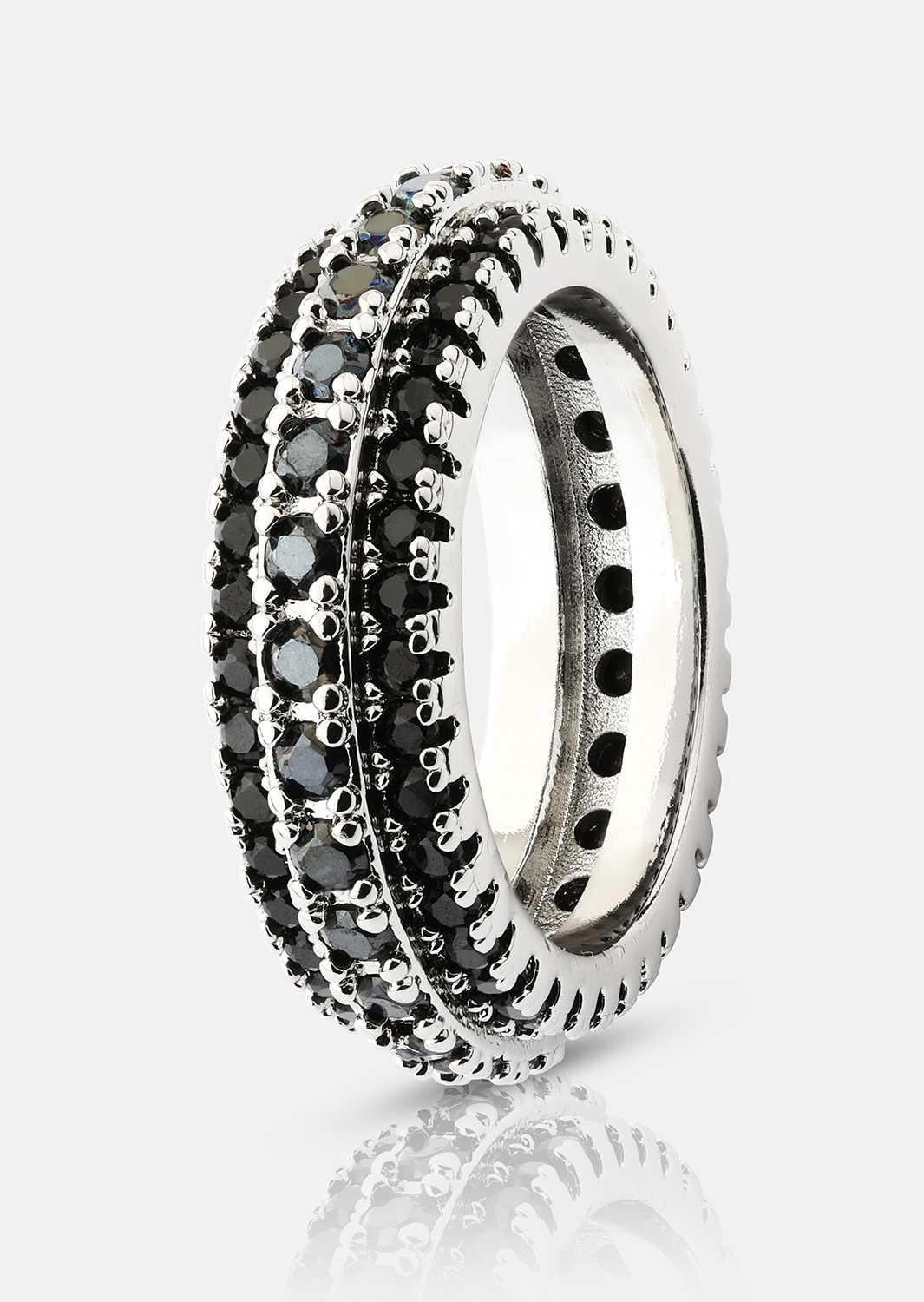 Bague Dark Crystal Shimmer - Plaquée argent