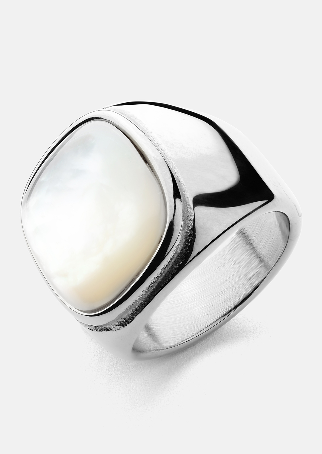 Bague Blanche - Plaquée argent