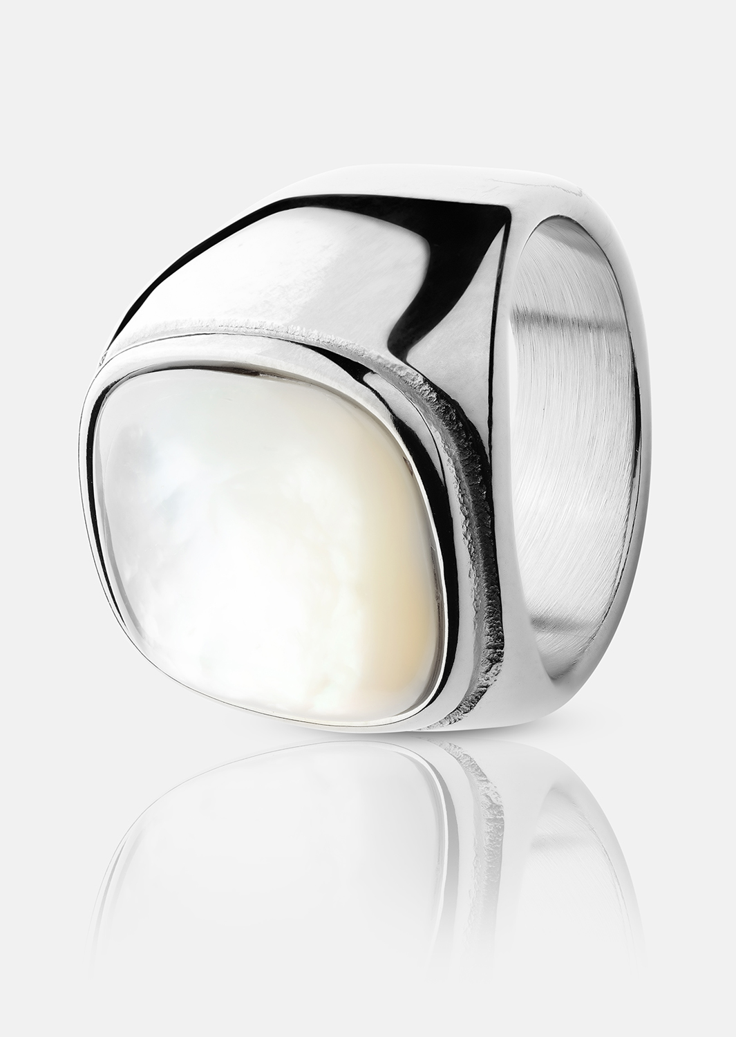 Bague Blanche - Plaquée argent
