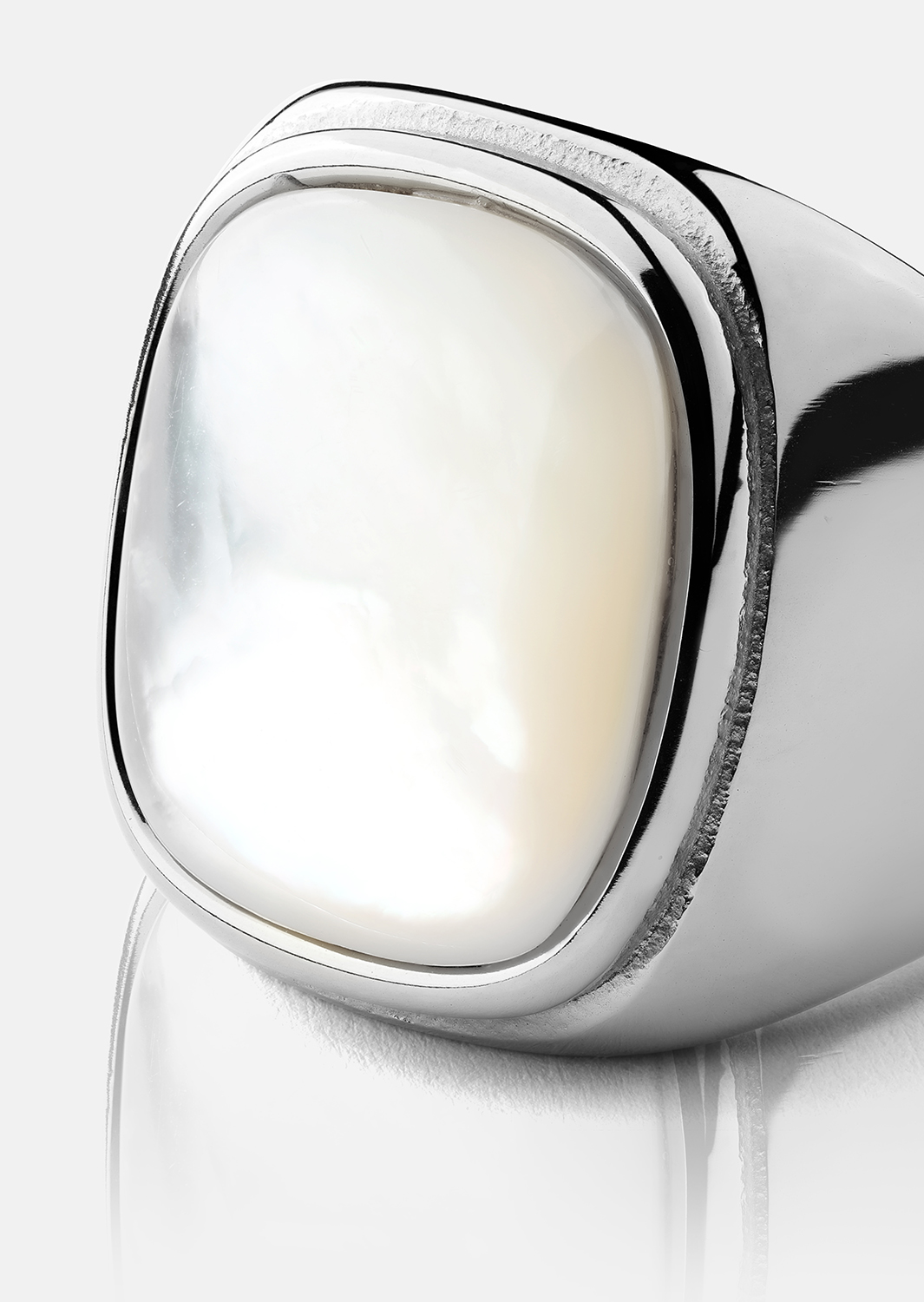 Bague Blanche - Plaquée argent