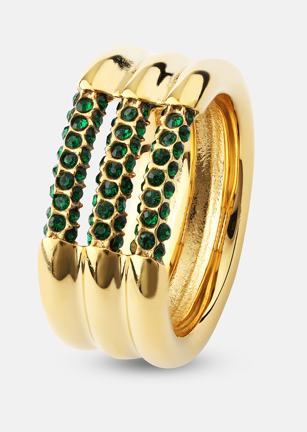 Bague Green Lumière - Plaqué or 18k