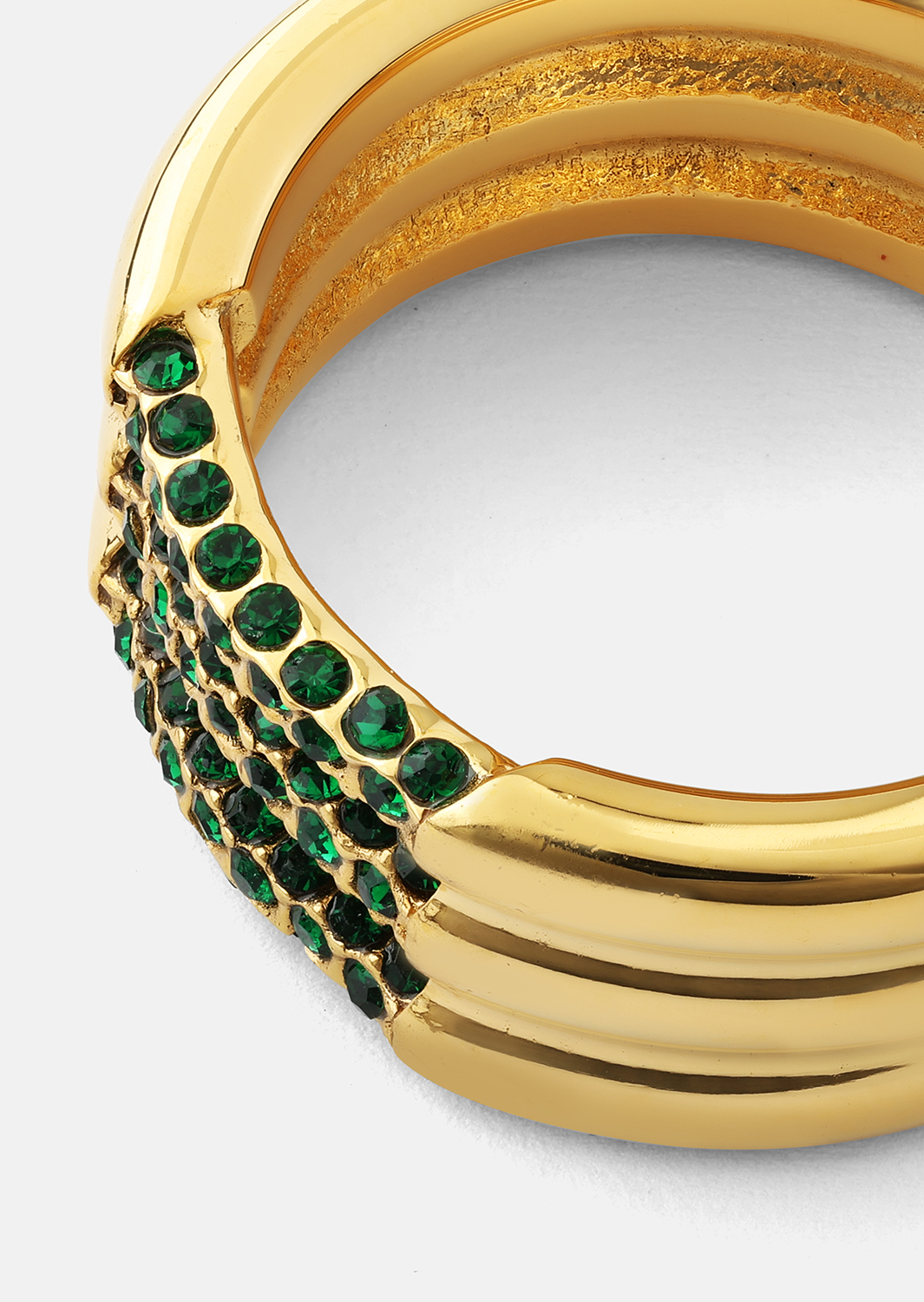 Bague Green Lumière - Plaqué or 18k