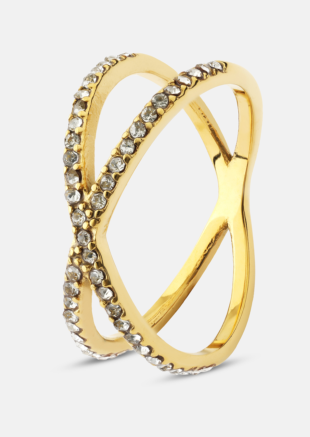 Bague Sparkle X - Plaqué or 18k