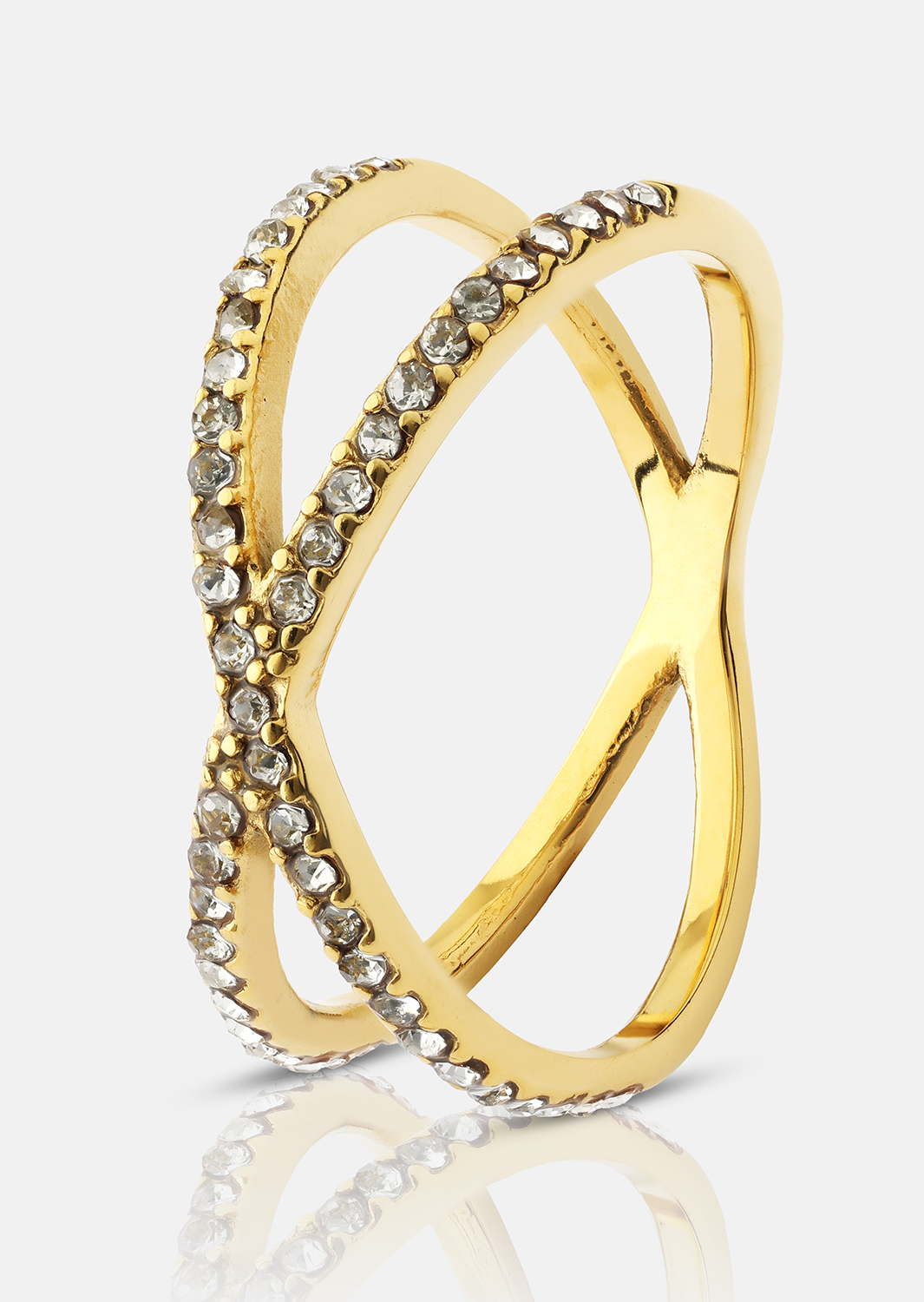 Bague Sparkle X - Plaqué or 18k