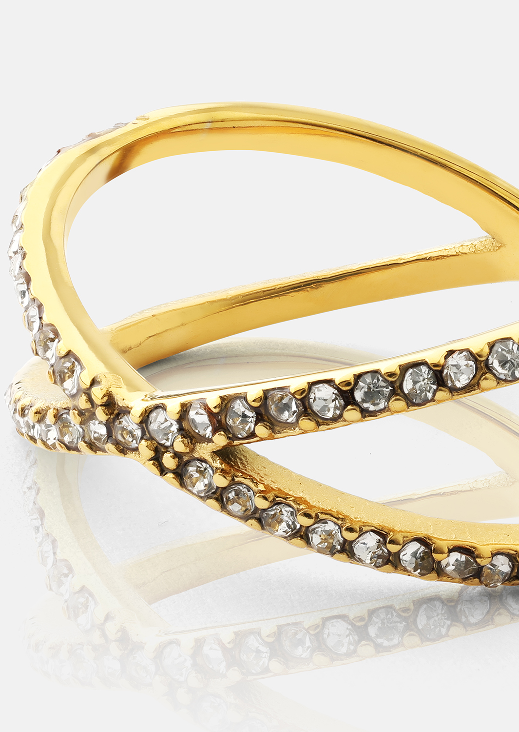 Bague Sparkle X - Plaqué or 18k