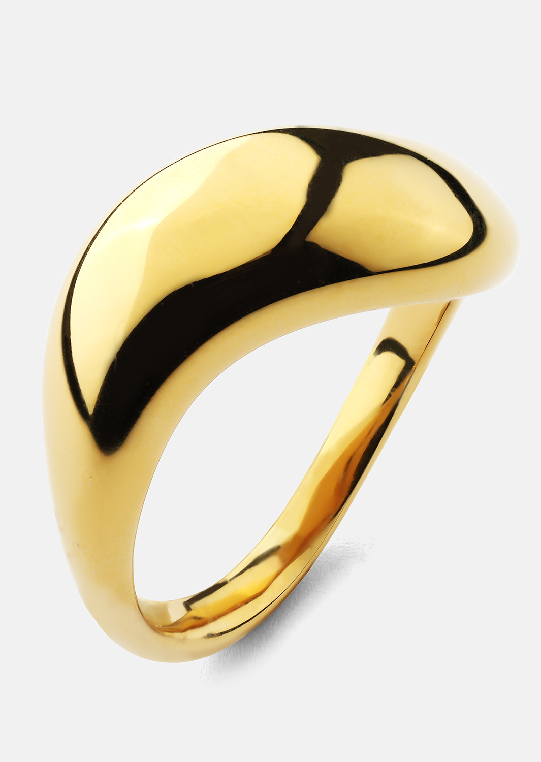 Bague Soft Curve - 18k Plaquée or