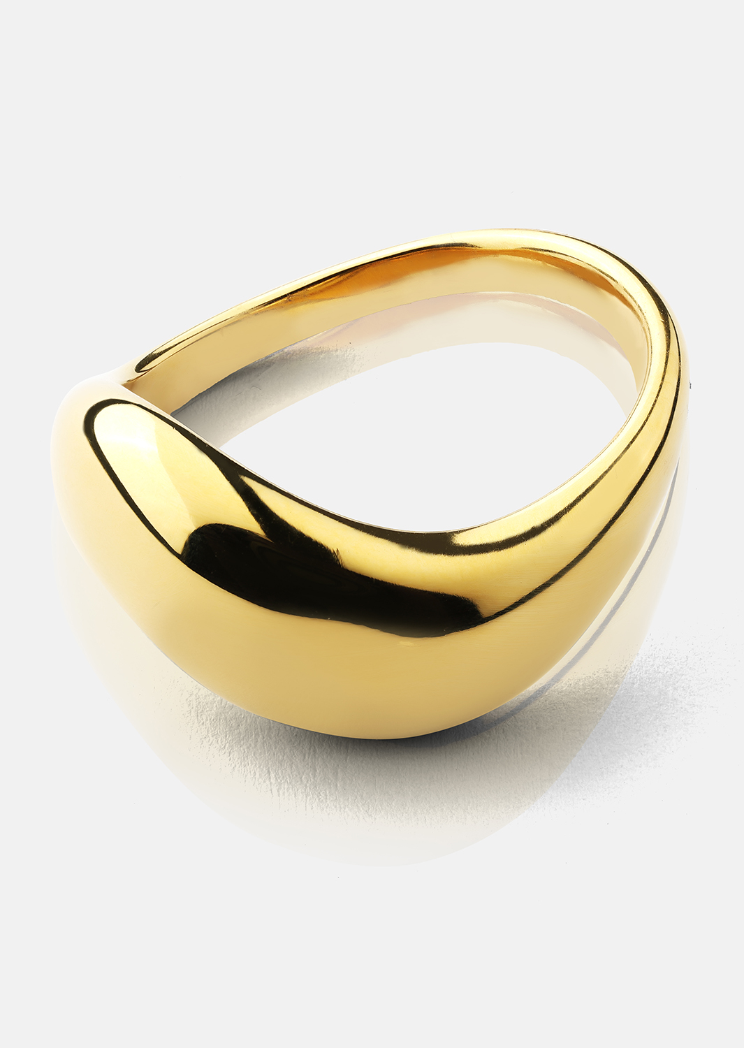 Bague Soft Curve - 18k Plaquée or