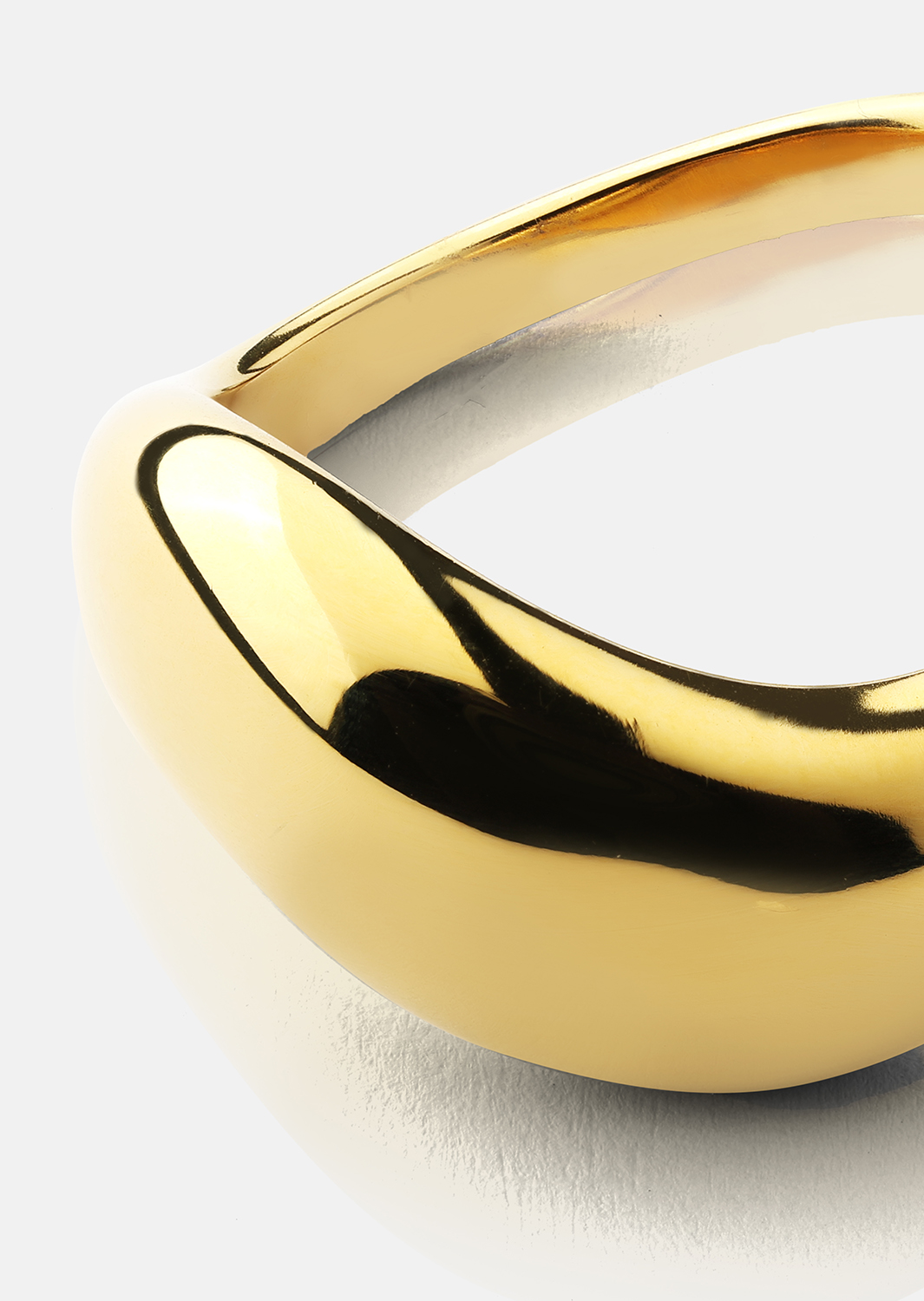 Bague Soft Curve - 18k Plaquée or