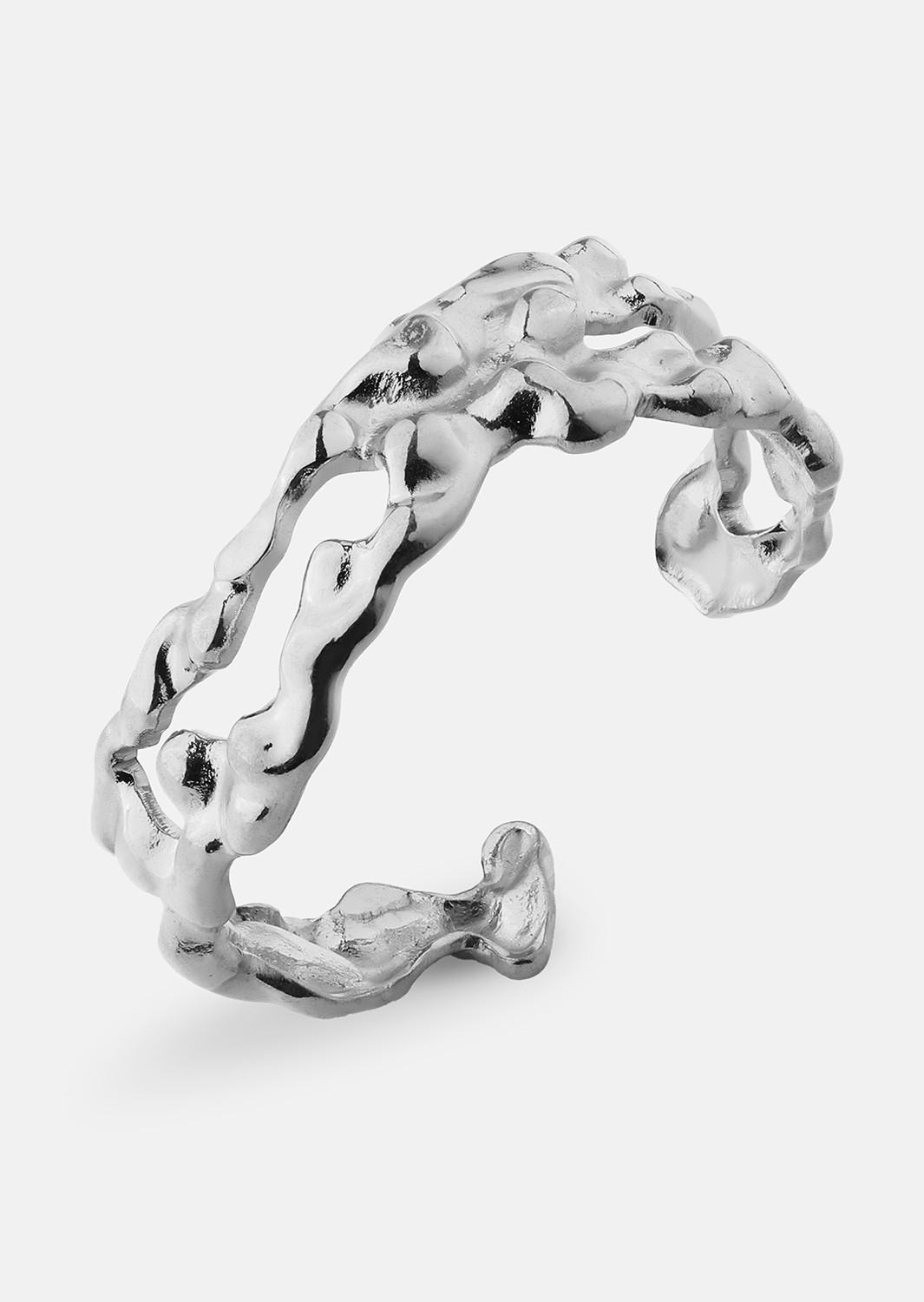 Bague Molten Wave - Plaquée argent