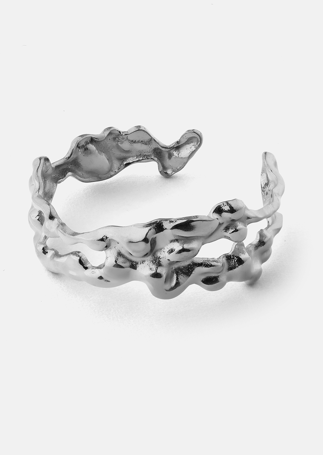 Bague Molten Wave - Plaquée argent
