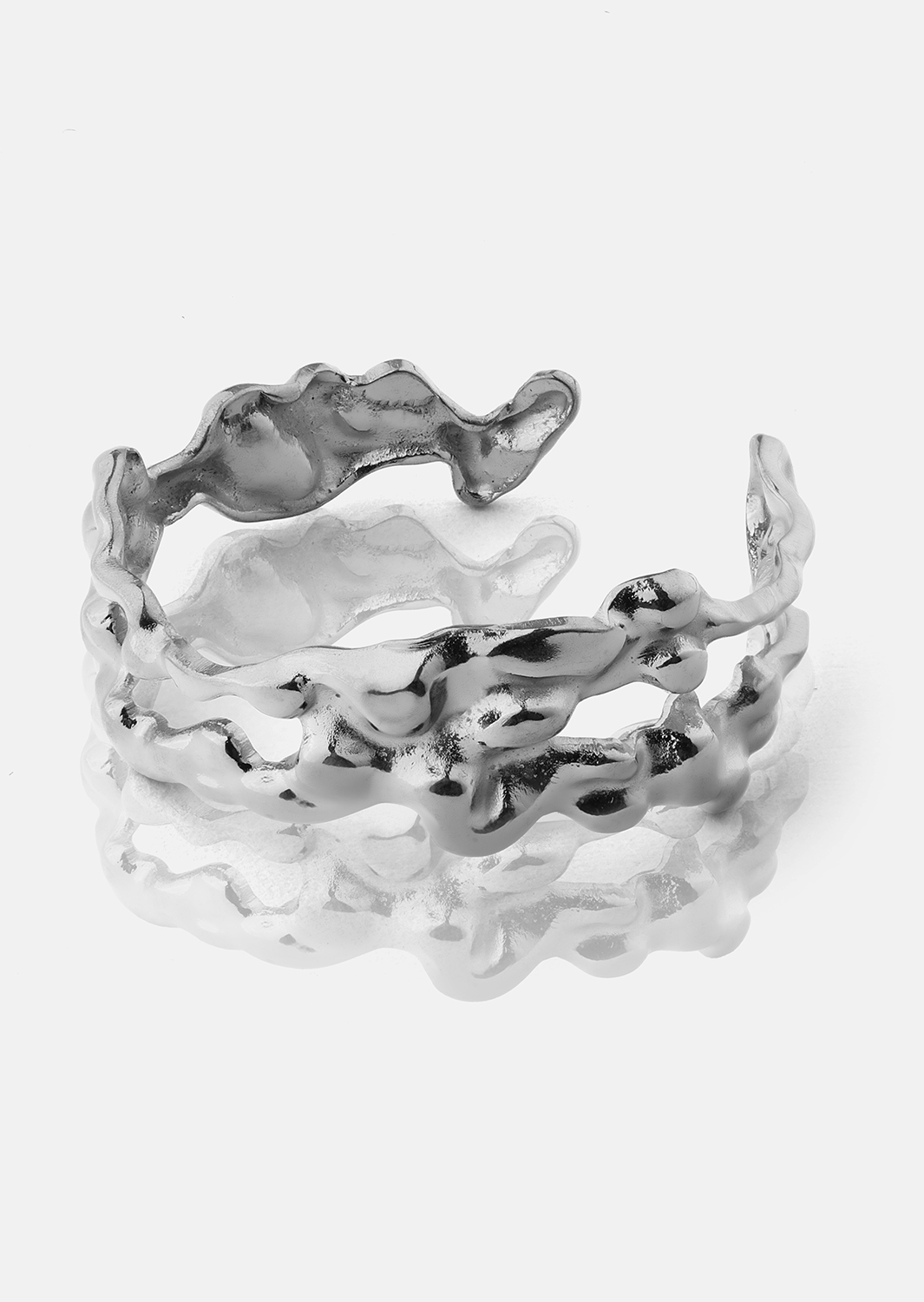 Bague Molten Wave - Plaquée argent