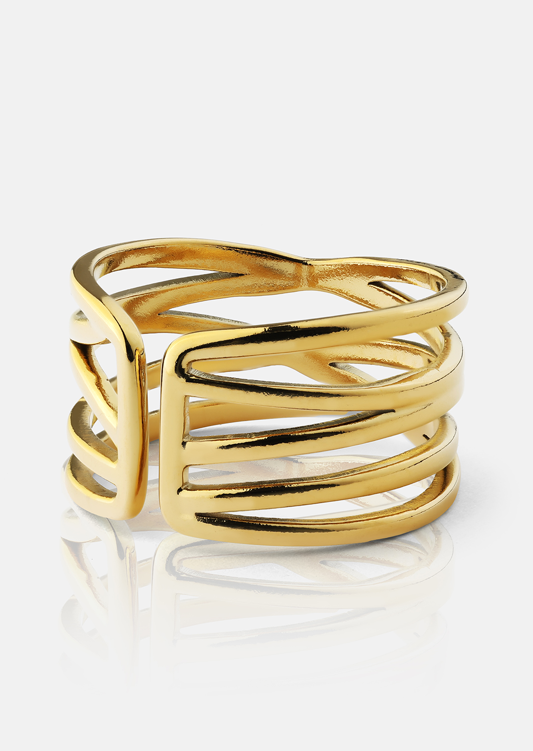Bague Golden Maze - 18k Plaquée or