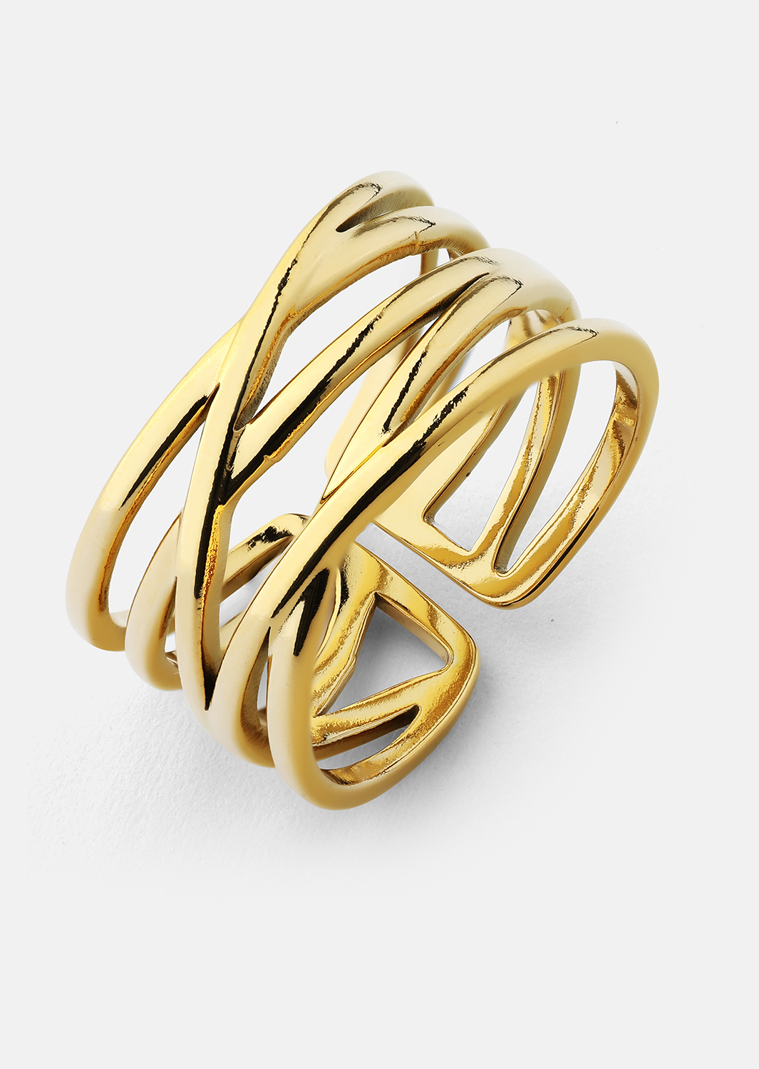 Bague Golden Maze - 18k Plaquée or