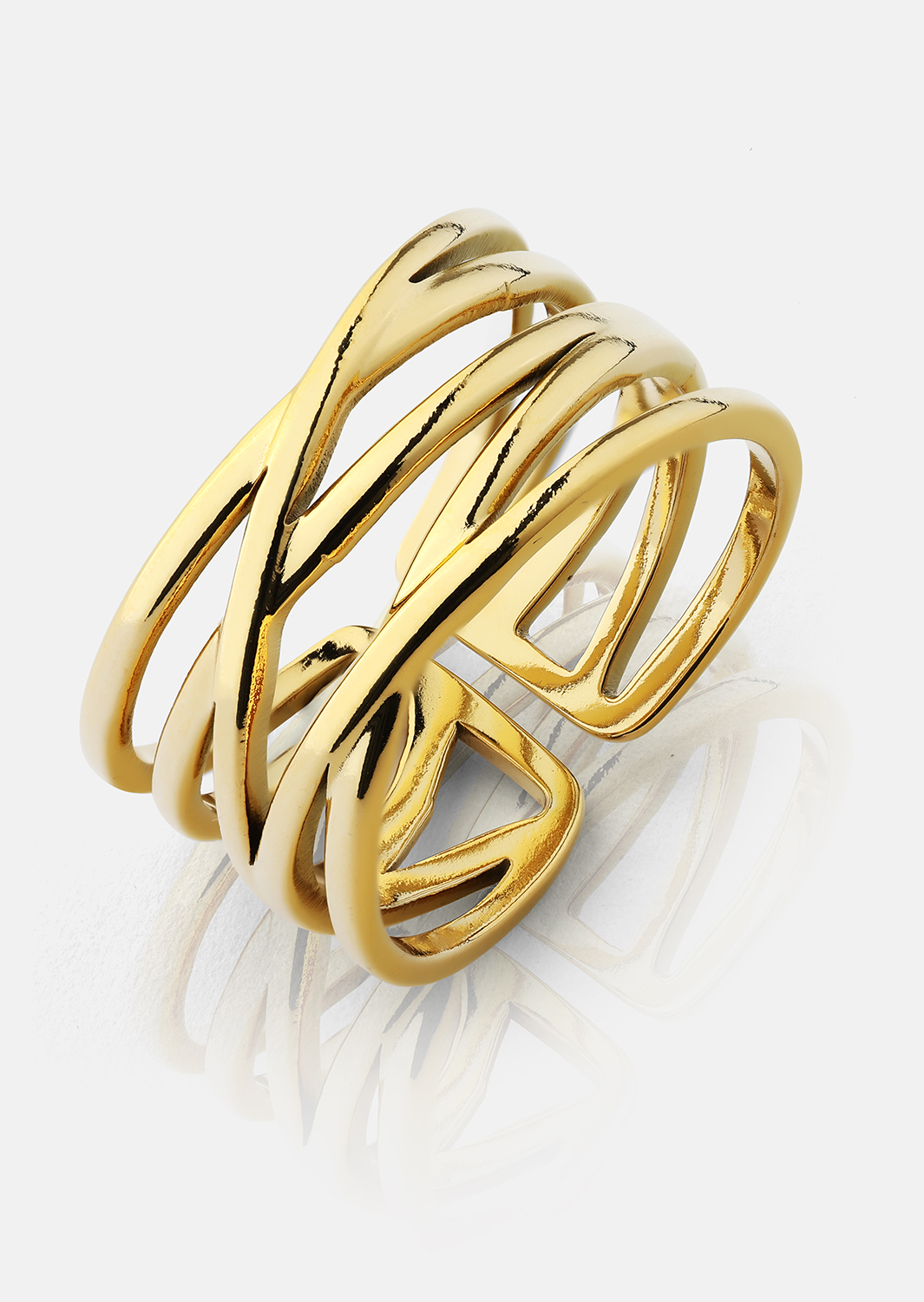 Bague Golden Maze - 18k Plaquée or