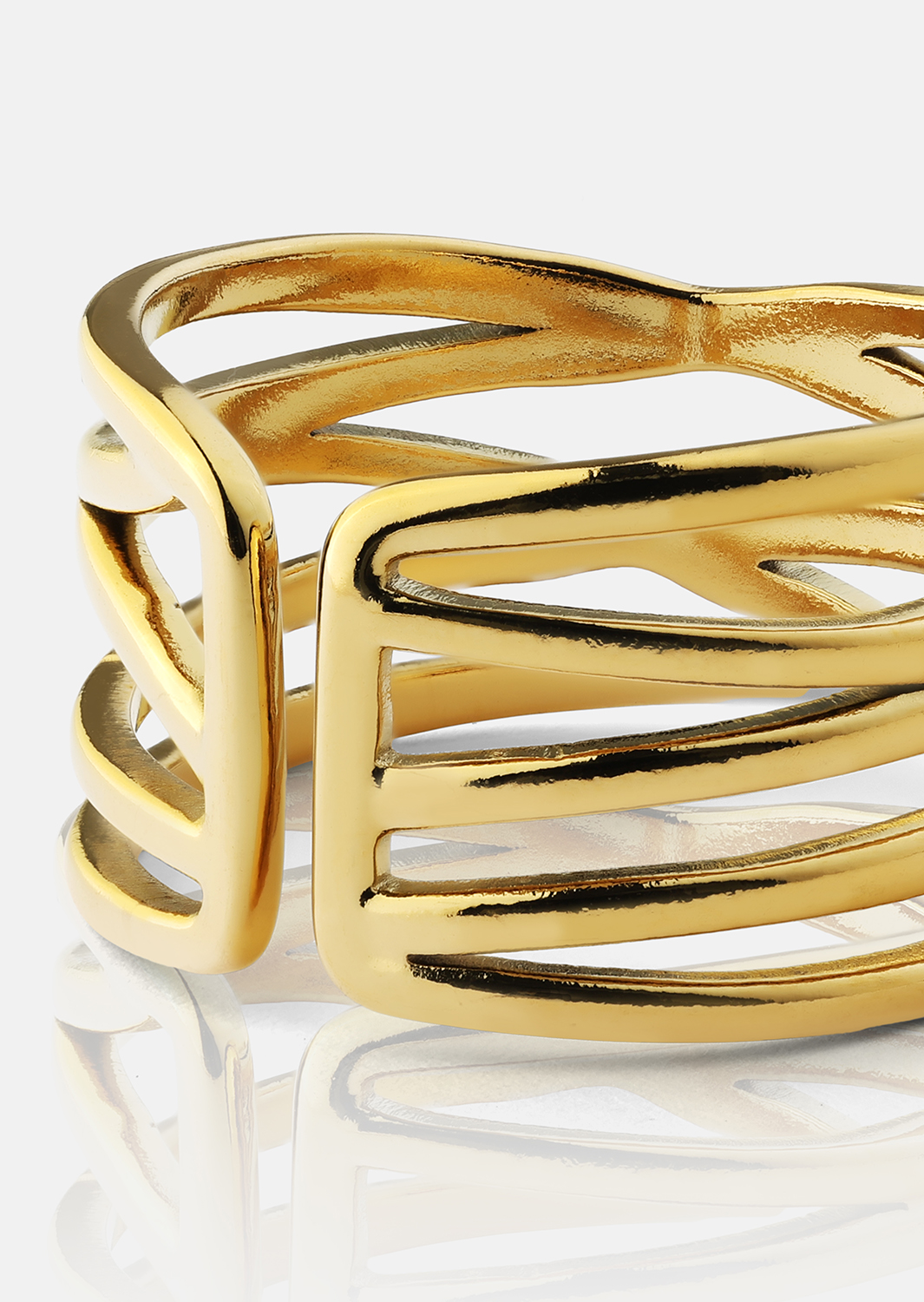 Bague Golden Maze - 18k Plaquée or