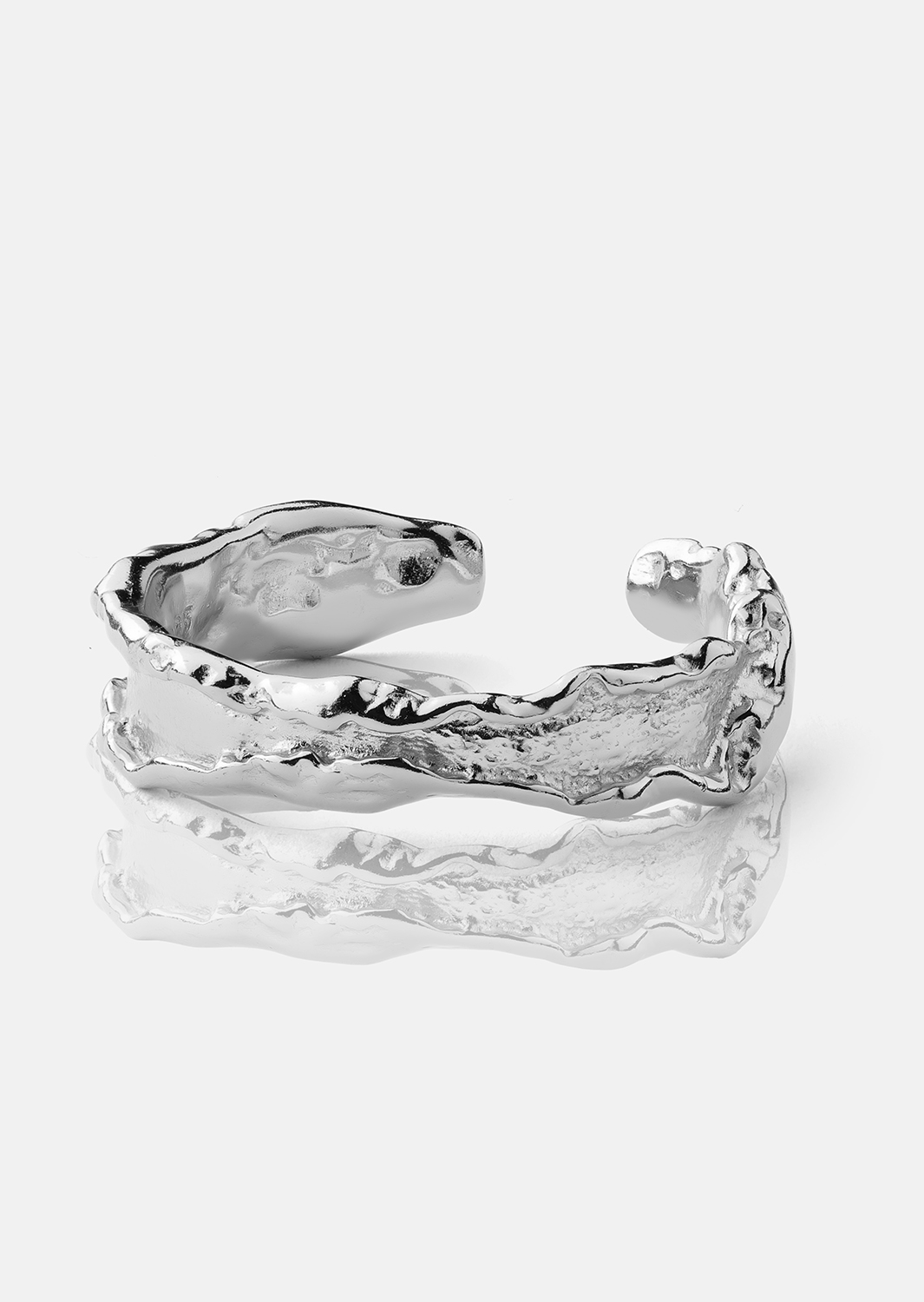 Bague Raw Texture - Plaquée argent