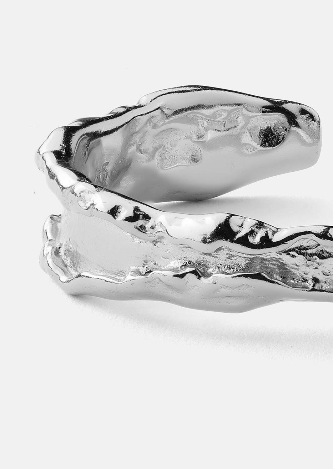 Bague Raw Texture - Plaquée argent