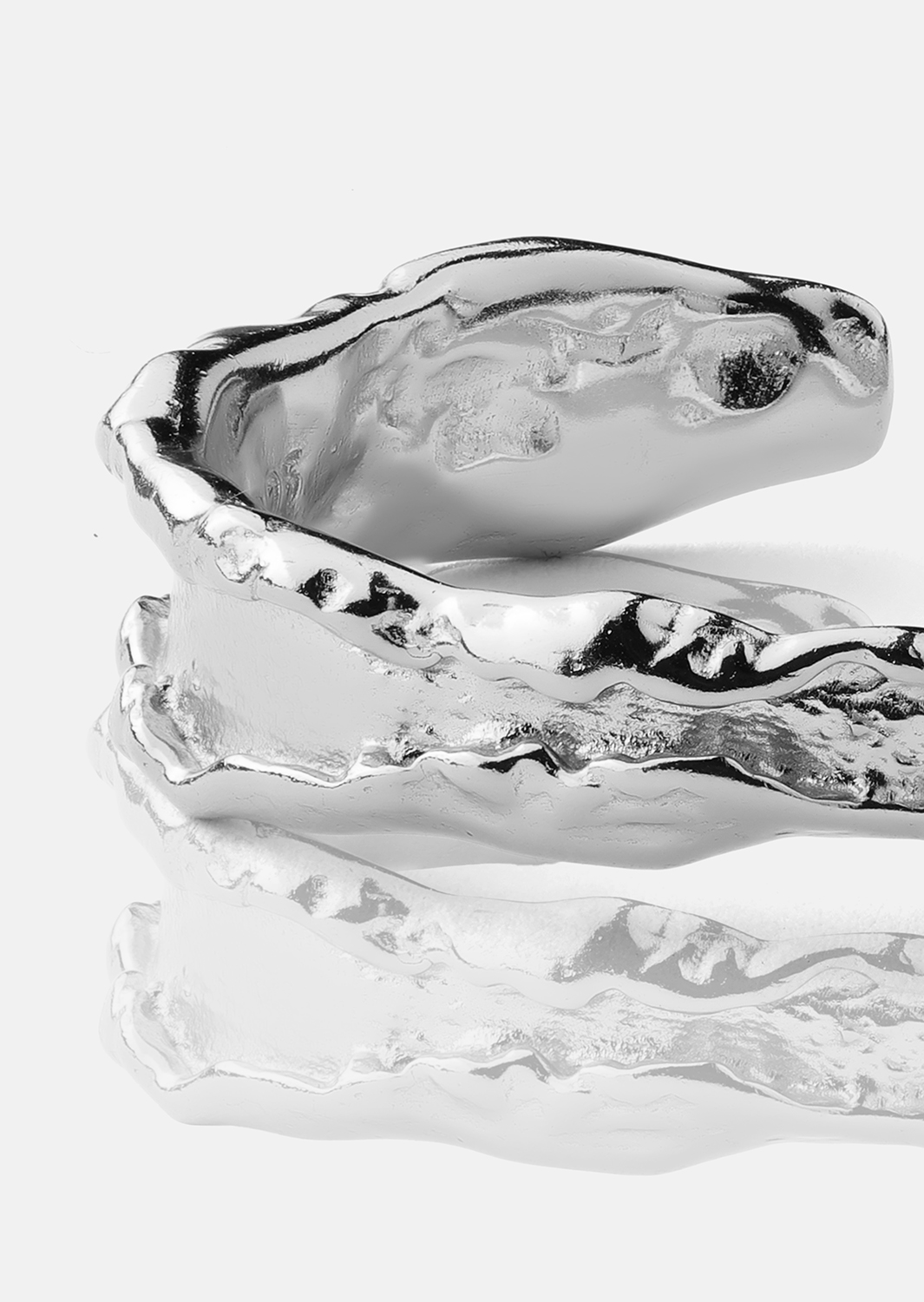 Bague Raw Texture - Plaquée argent