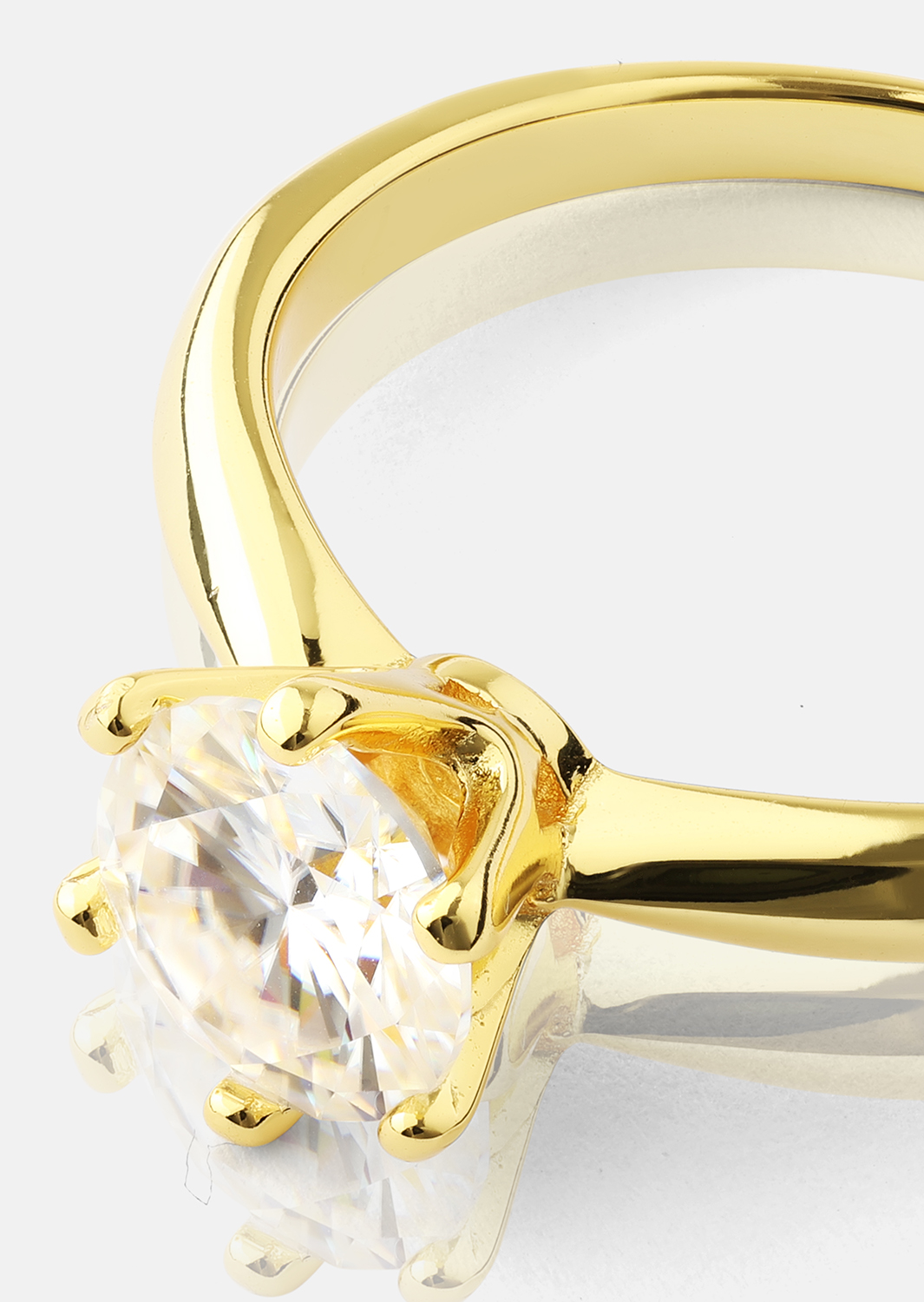 Bague Solitaire - 18K Plaquée or