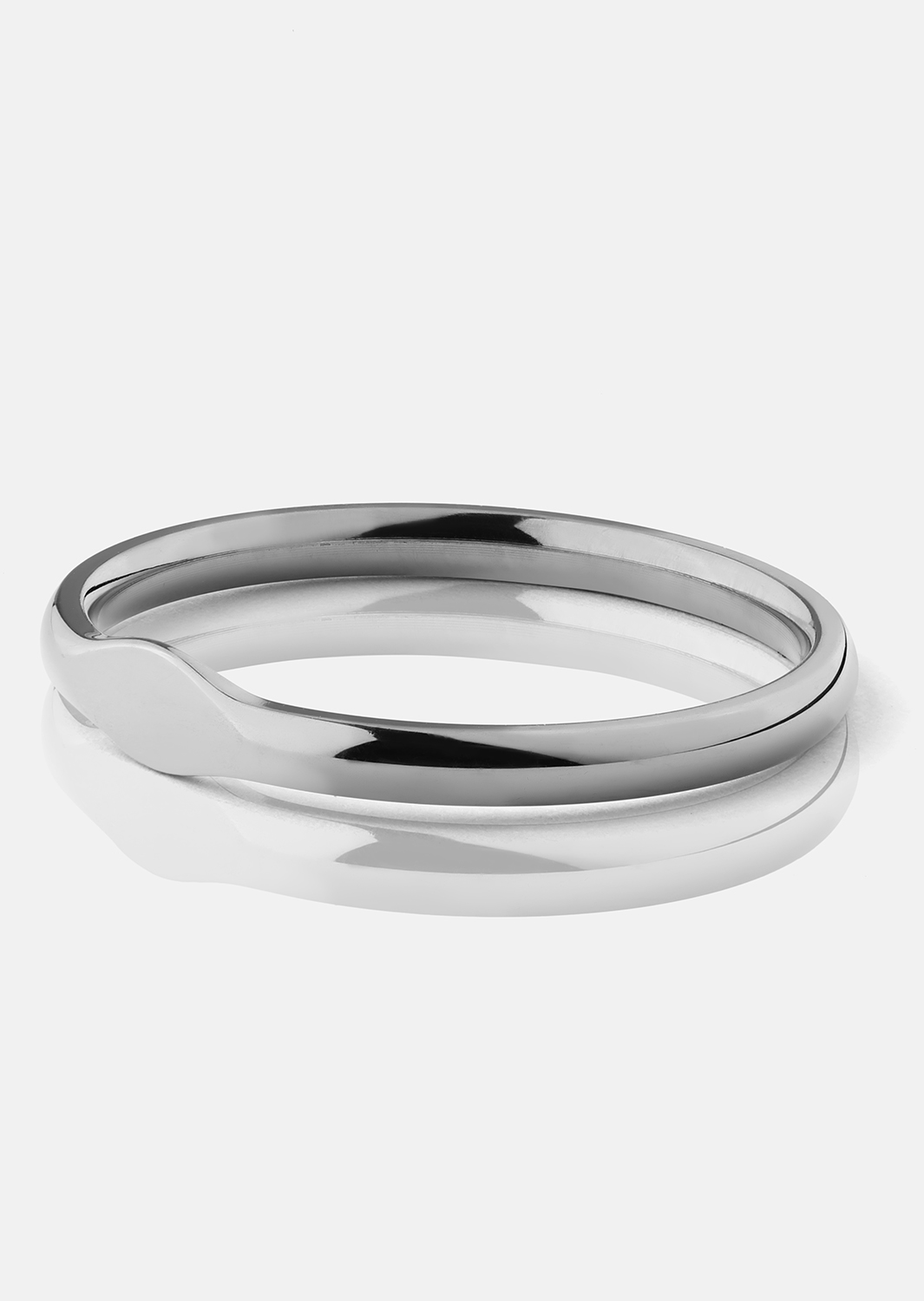 Initial Bague – Plaquée argent