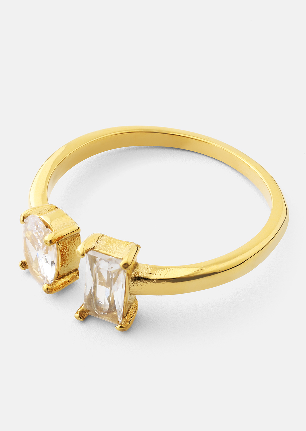 Bague Duo Cut - 18k Plaquée or