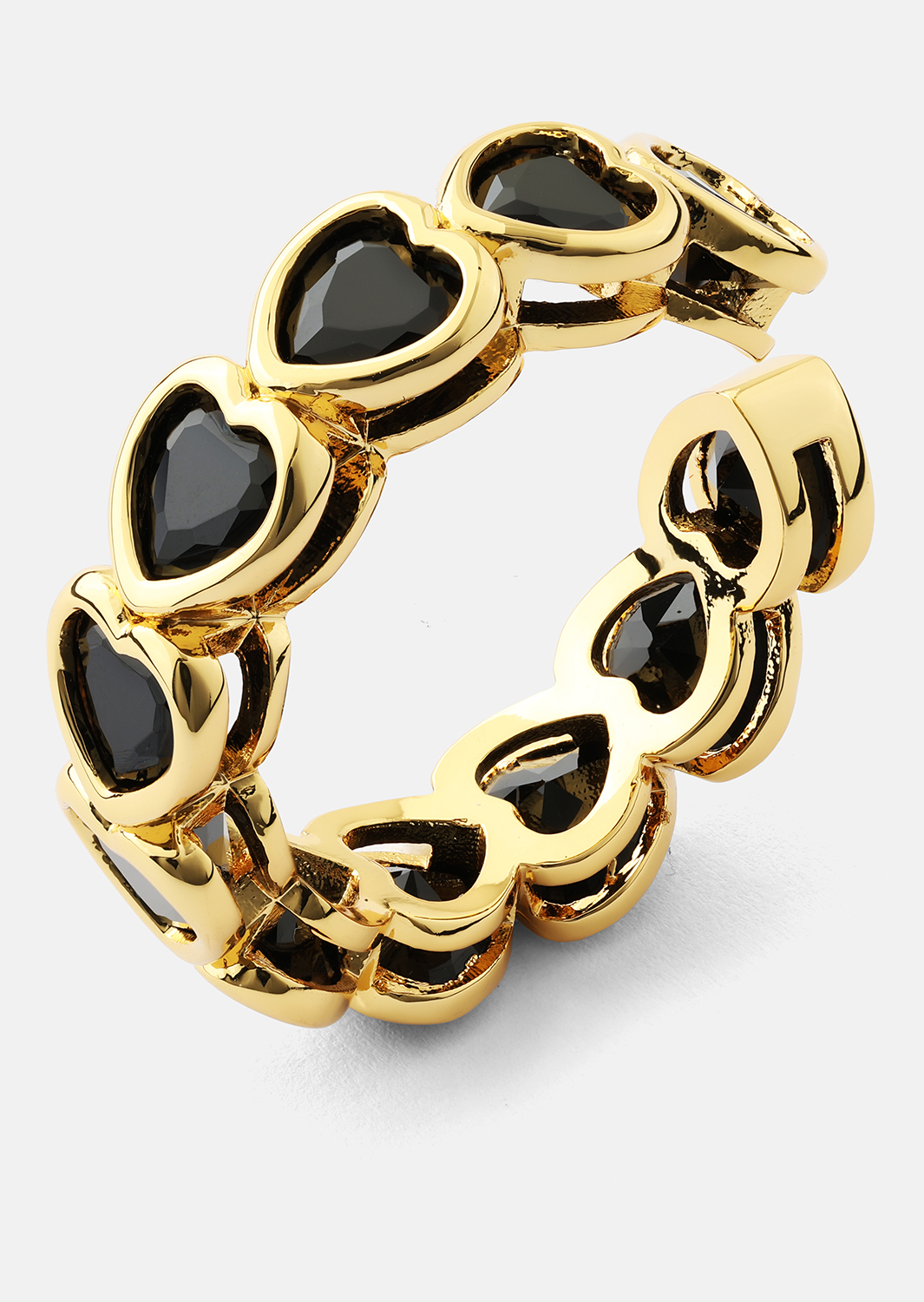 Bague Eternal Night Heart - 18k Plaquée or