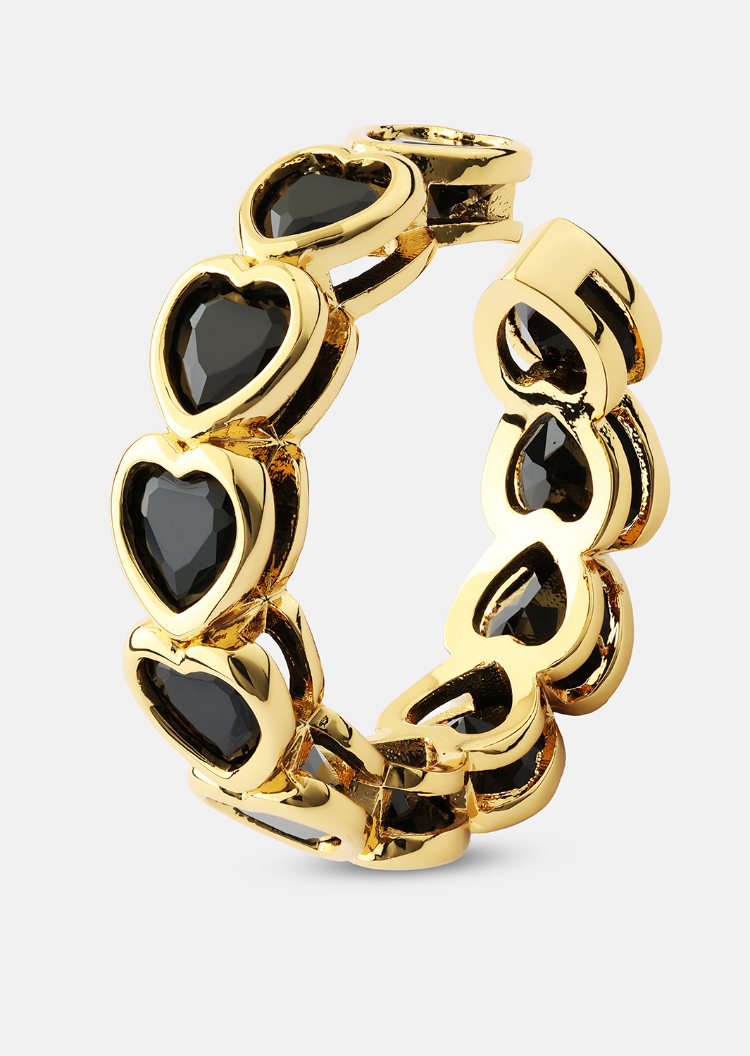 Bague Eternal Night Heart - 18k Plaquée or