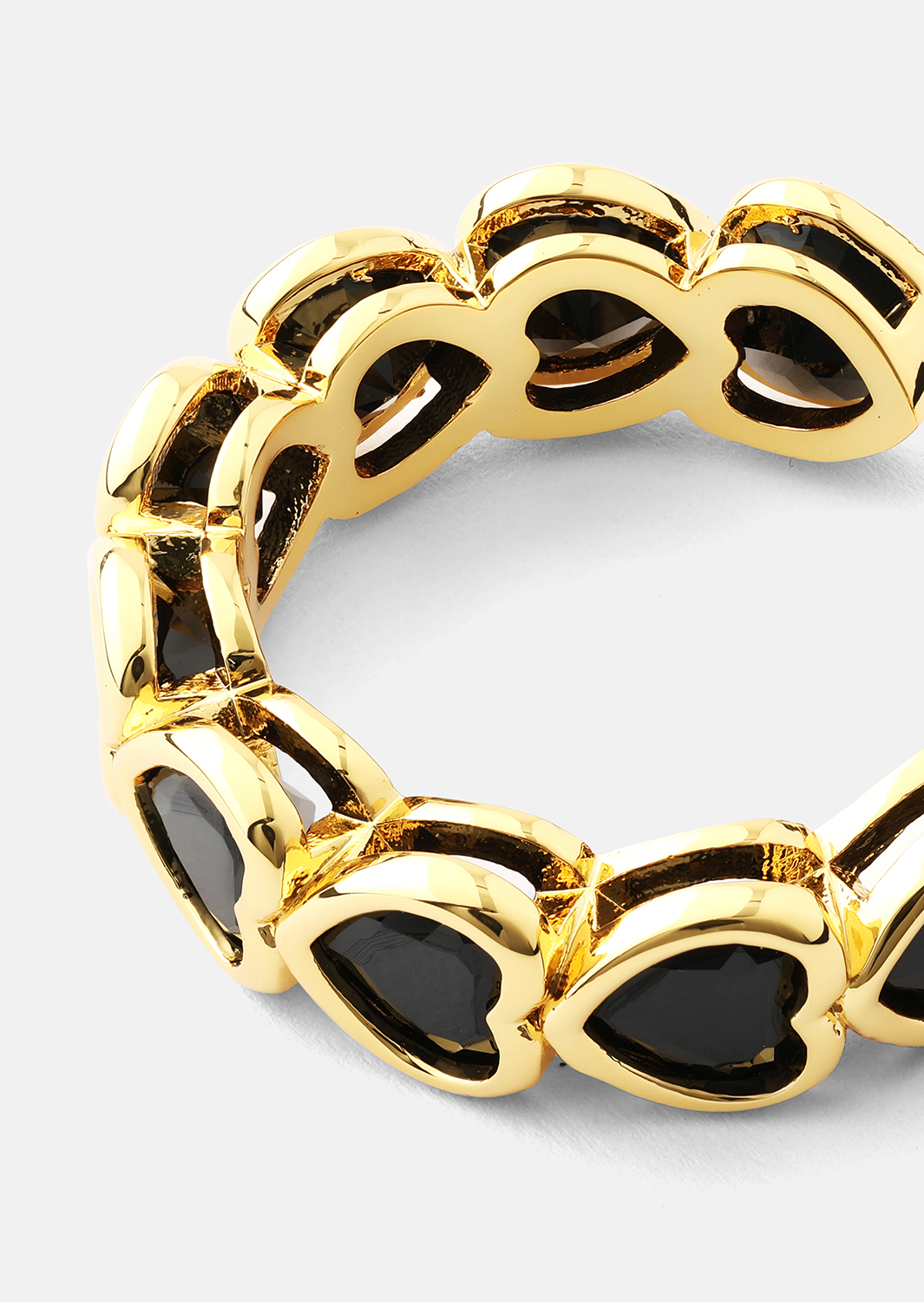 Bague Eternal Night Heart - 18k Plaquée or
